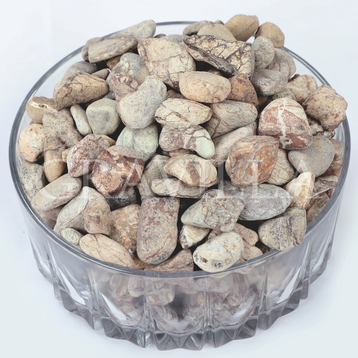 Rainforest Brown Marble Tumbled Pebbles 10-25mm