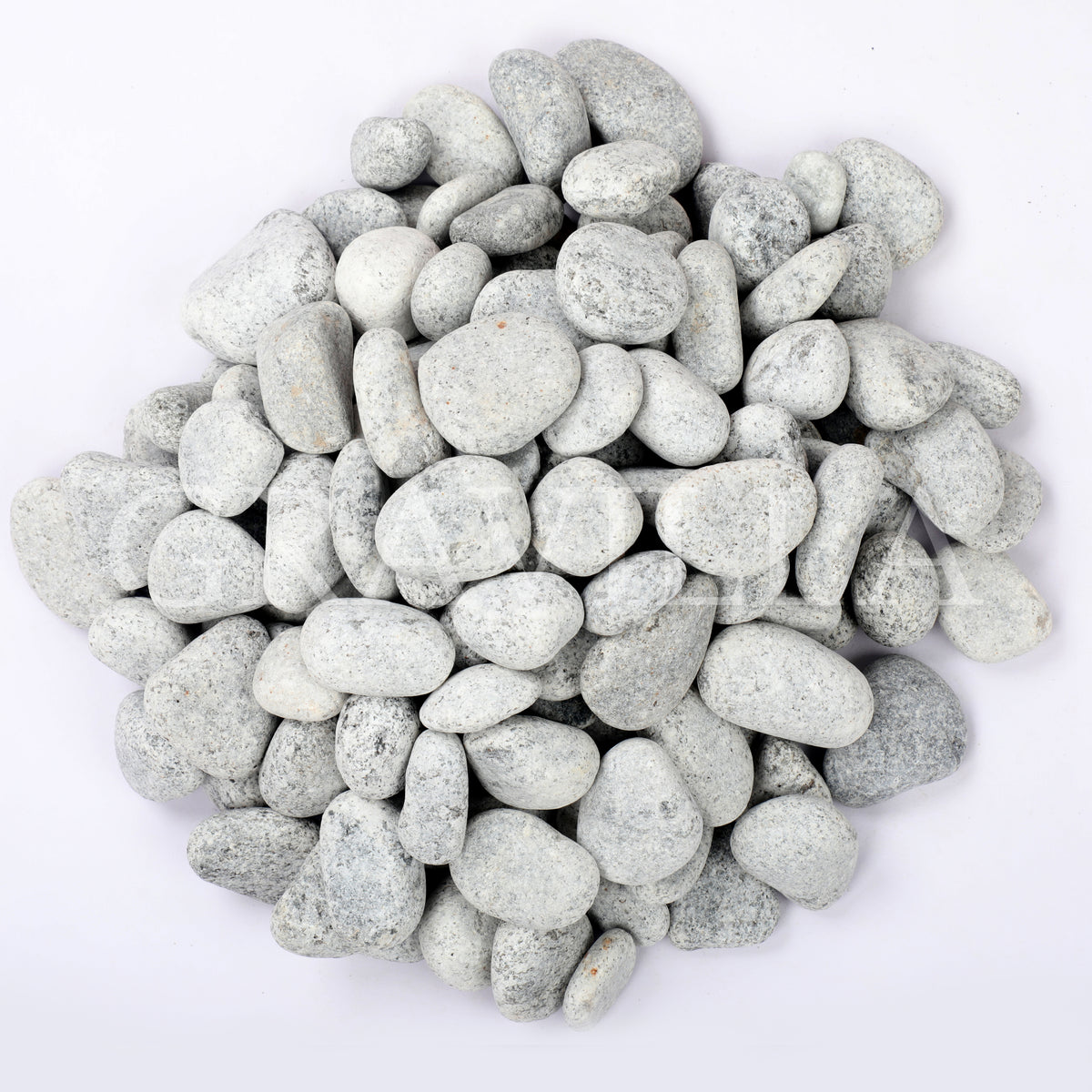 Grey Rounded Pebbles Classic Grey Granite Tumbled Pebbles 10-15 mm | Granite Pebbles
