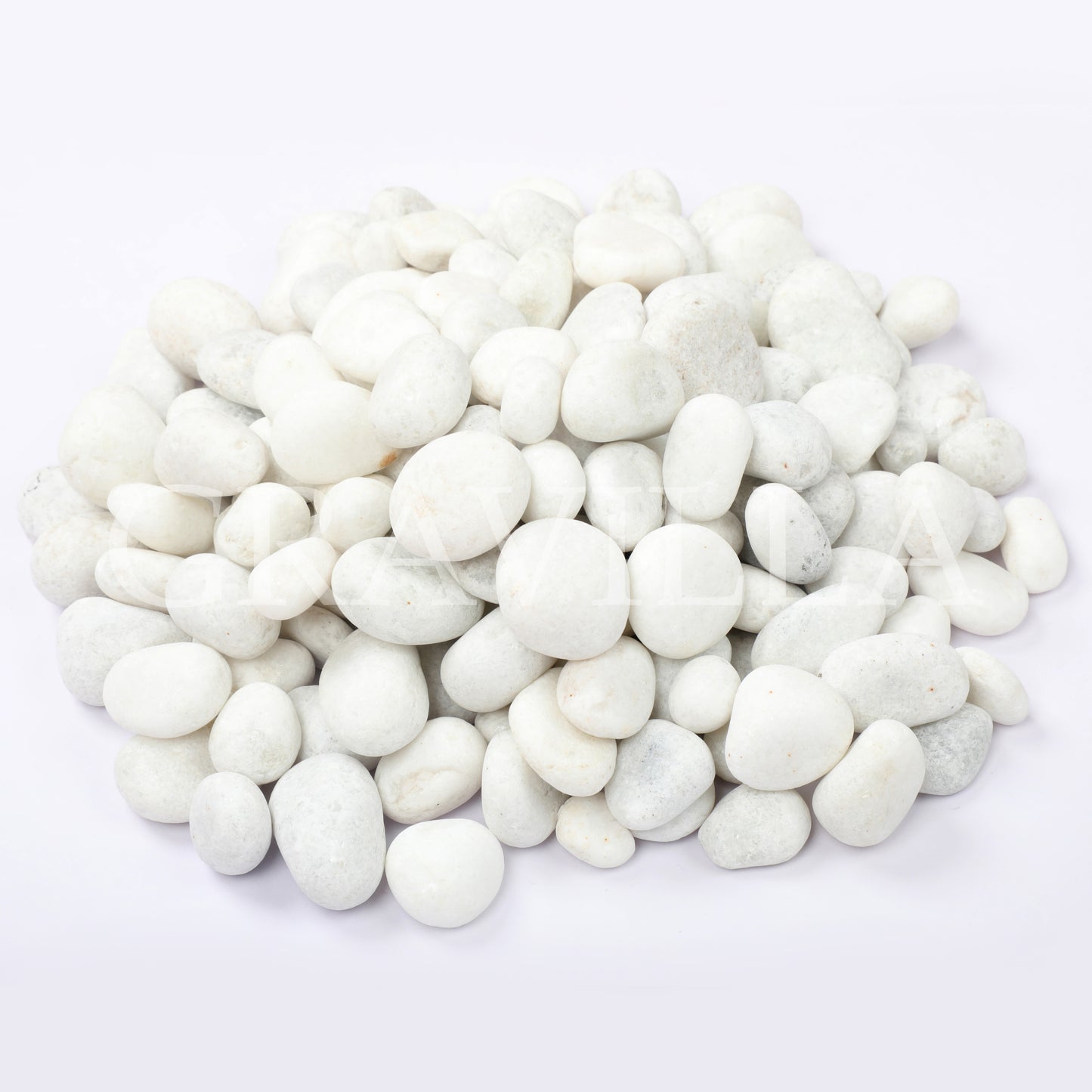 Crystal White Marble Tumbled Pebbles 10-25mm