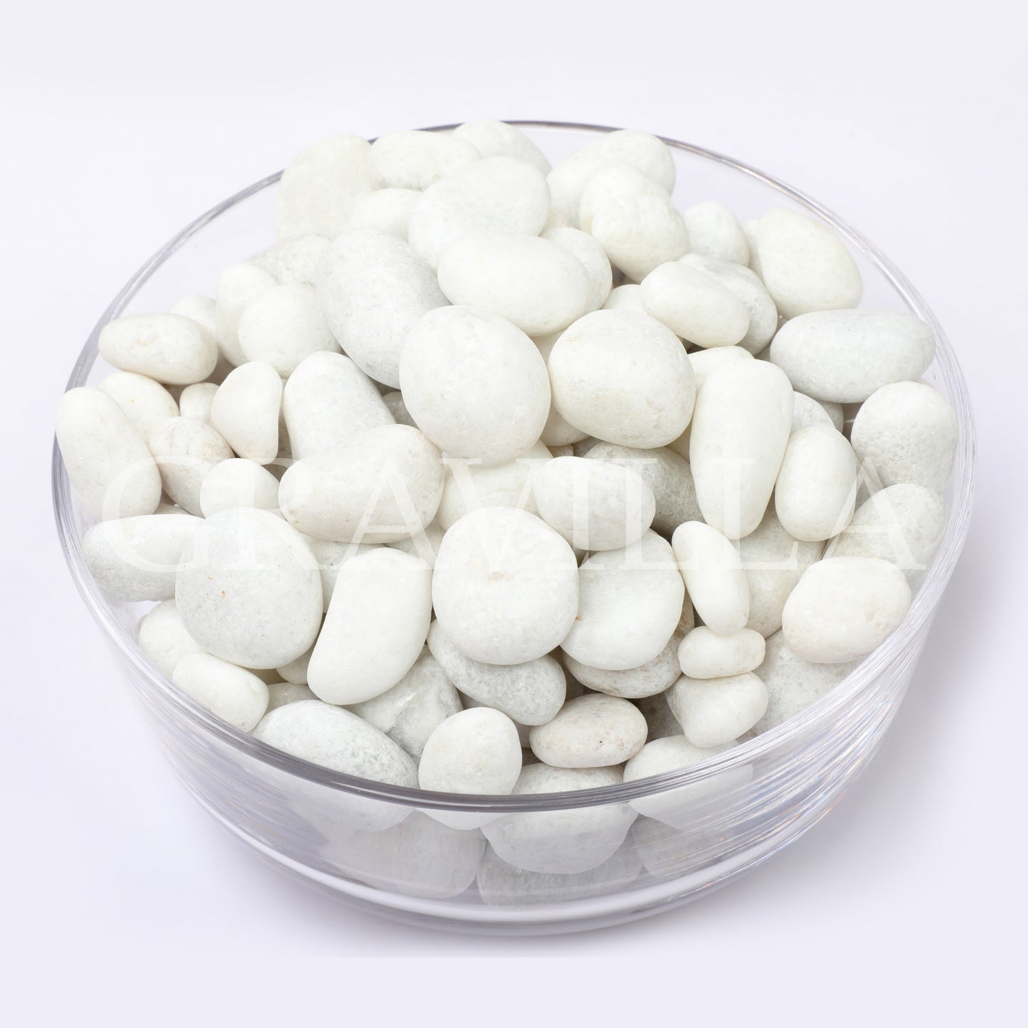 Crystal White Marble Tumbled Pebbles 10-25mm