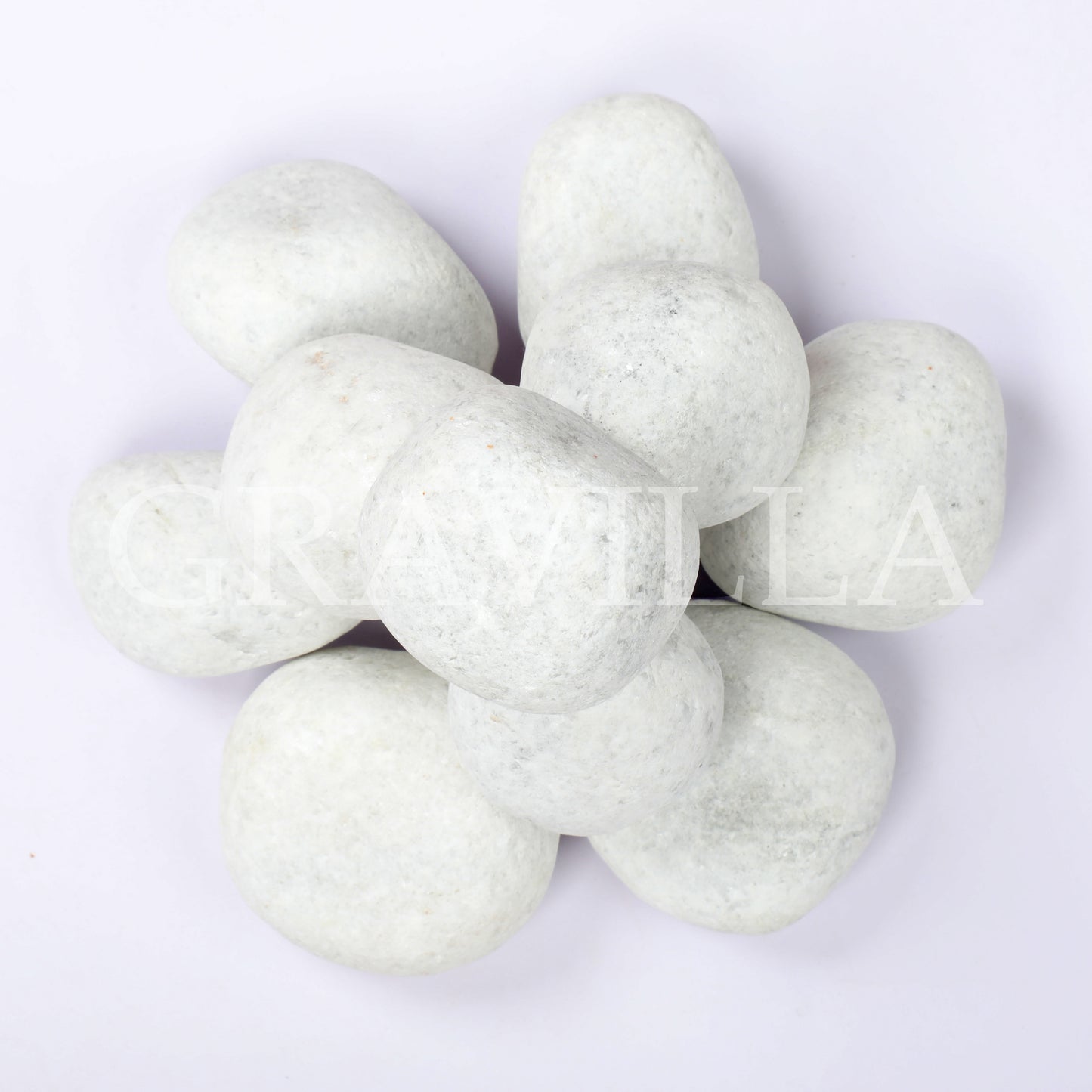 Crystal White Marble Tumbled Pebbles 50-75 mm