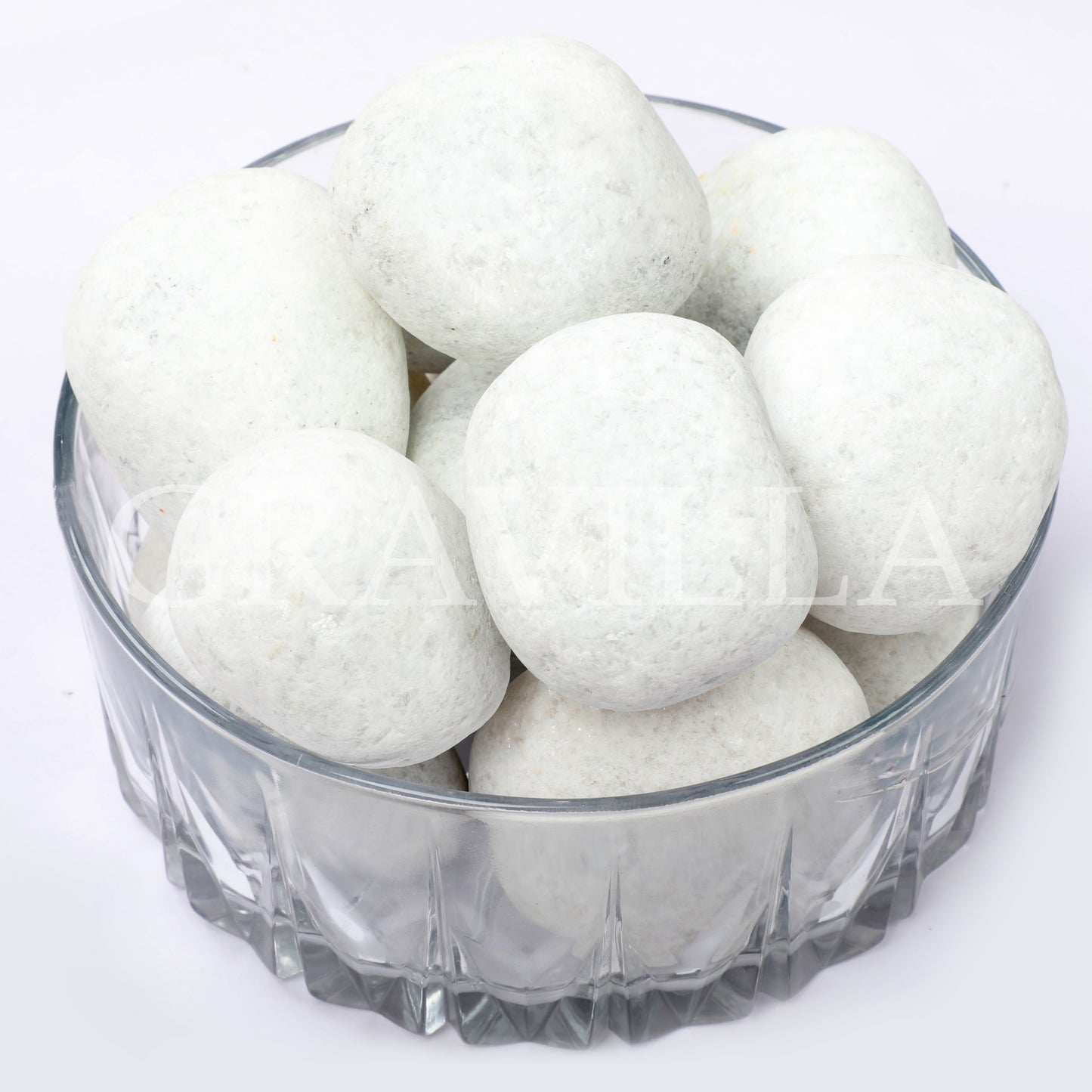 Crystal White Marble Tumbled Pebbles 50-75 mm