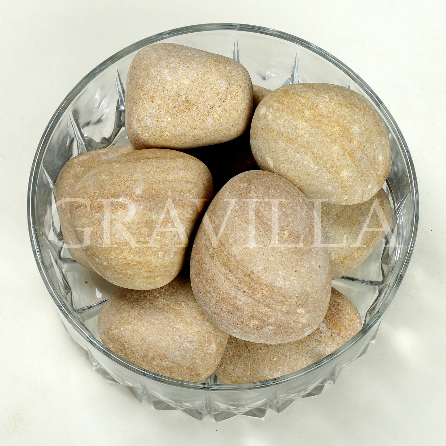 Golden Teak Sandstone Tumbled Pebbles 50-75 mm