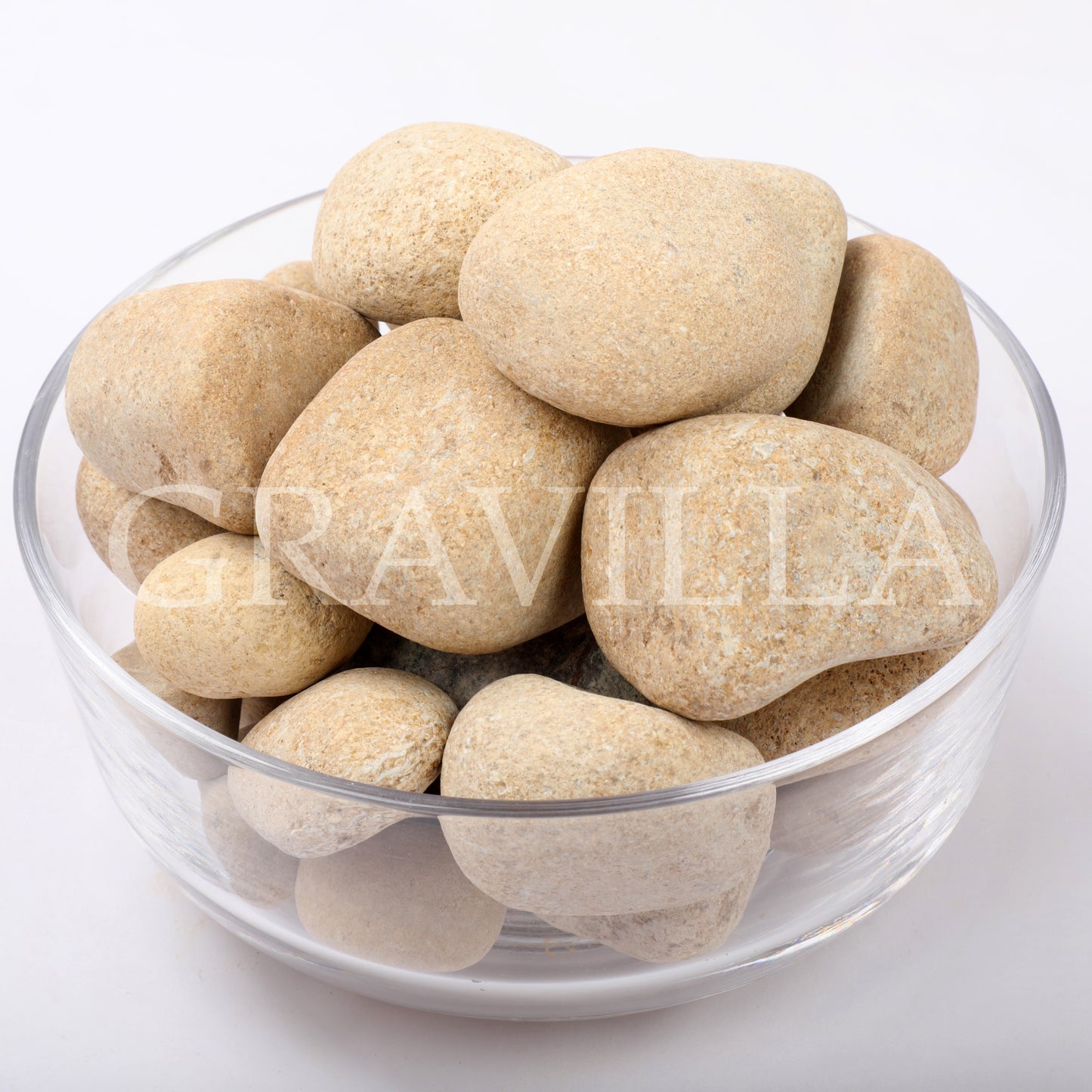 Mystic Gold Limestone Tumbled Pebbles 25-50mm