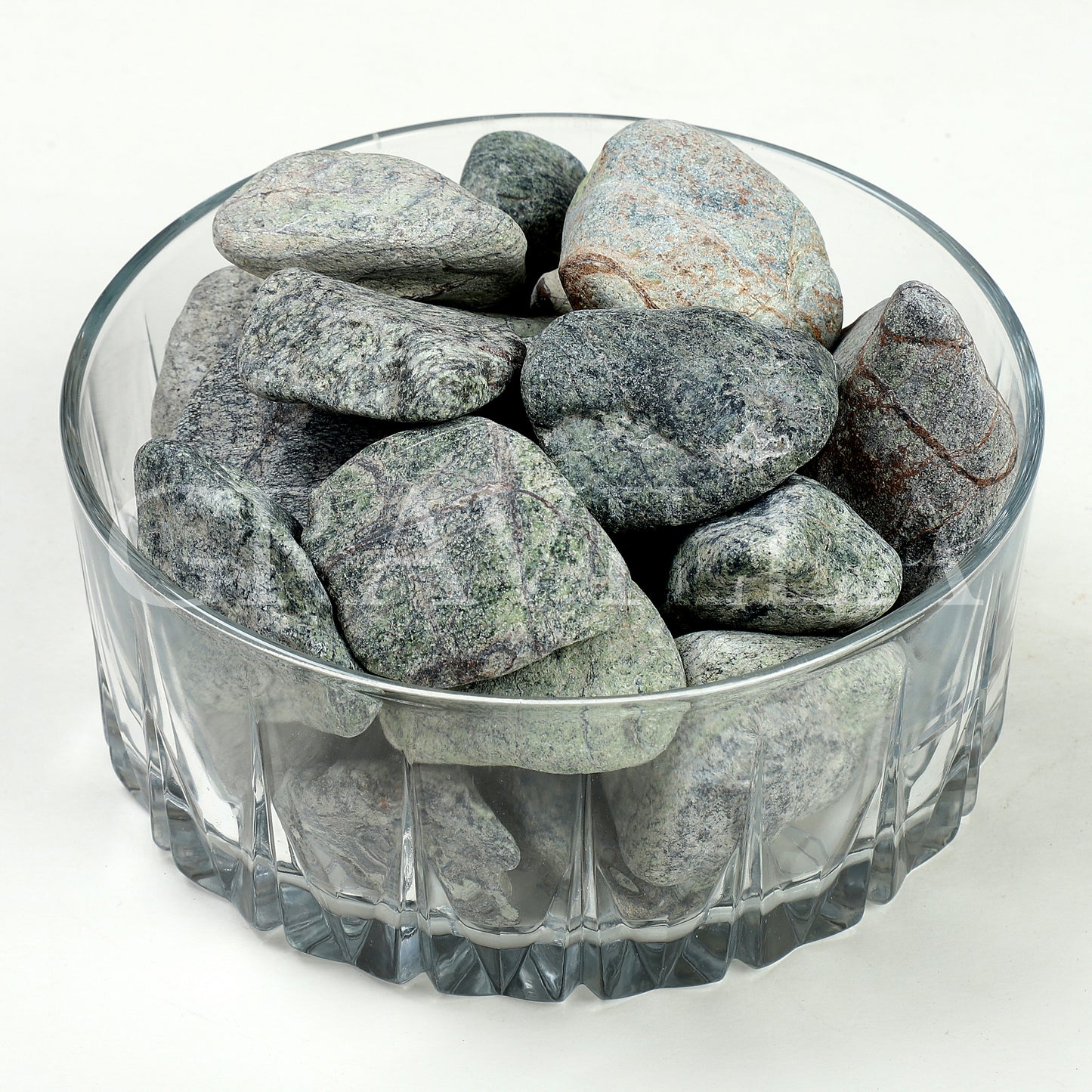 Rainforest Green Marble Tumbled Pebbles 25-50mm