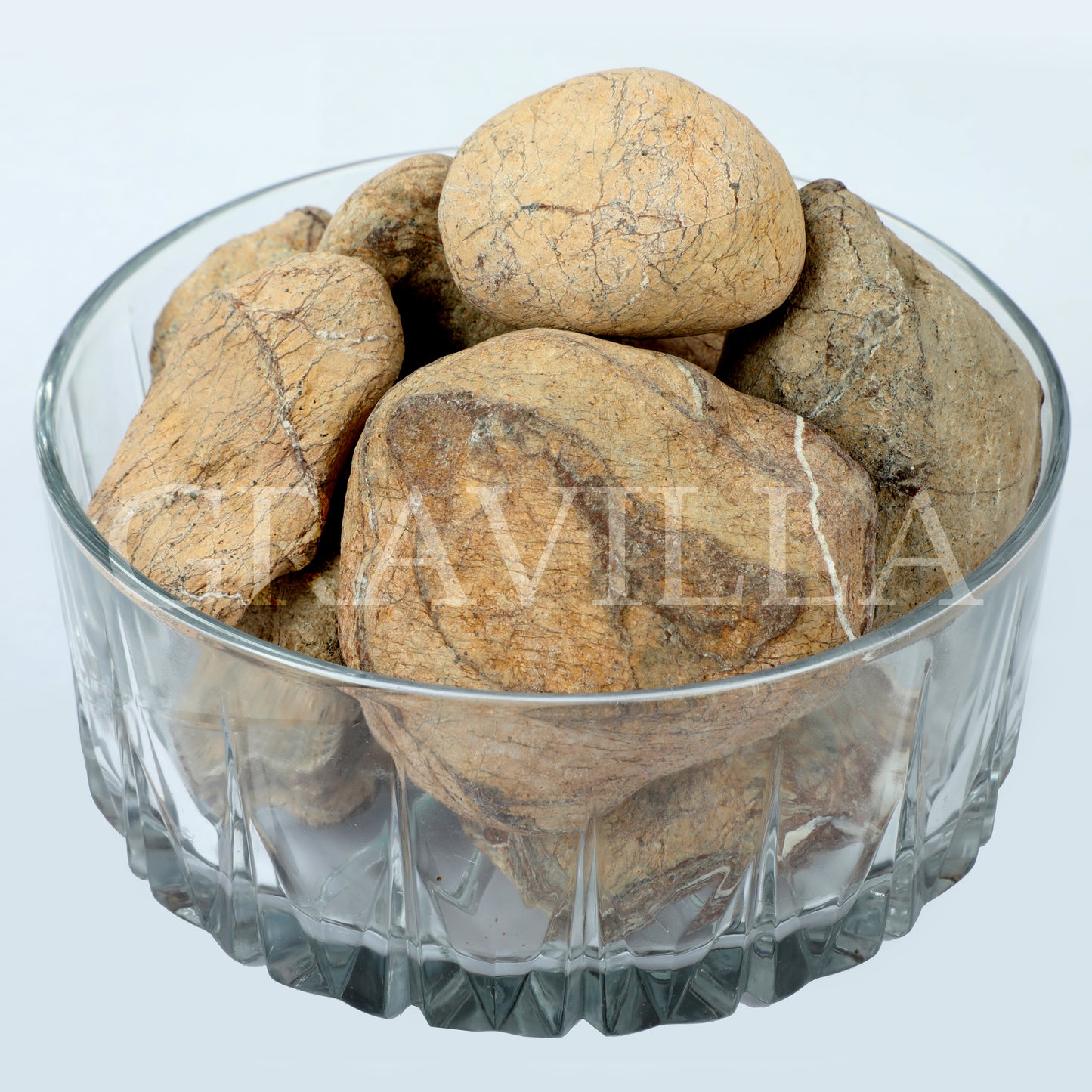 Rainforest Brown Marble Tumbled Pebbles 50-75mm