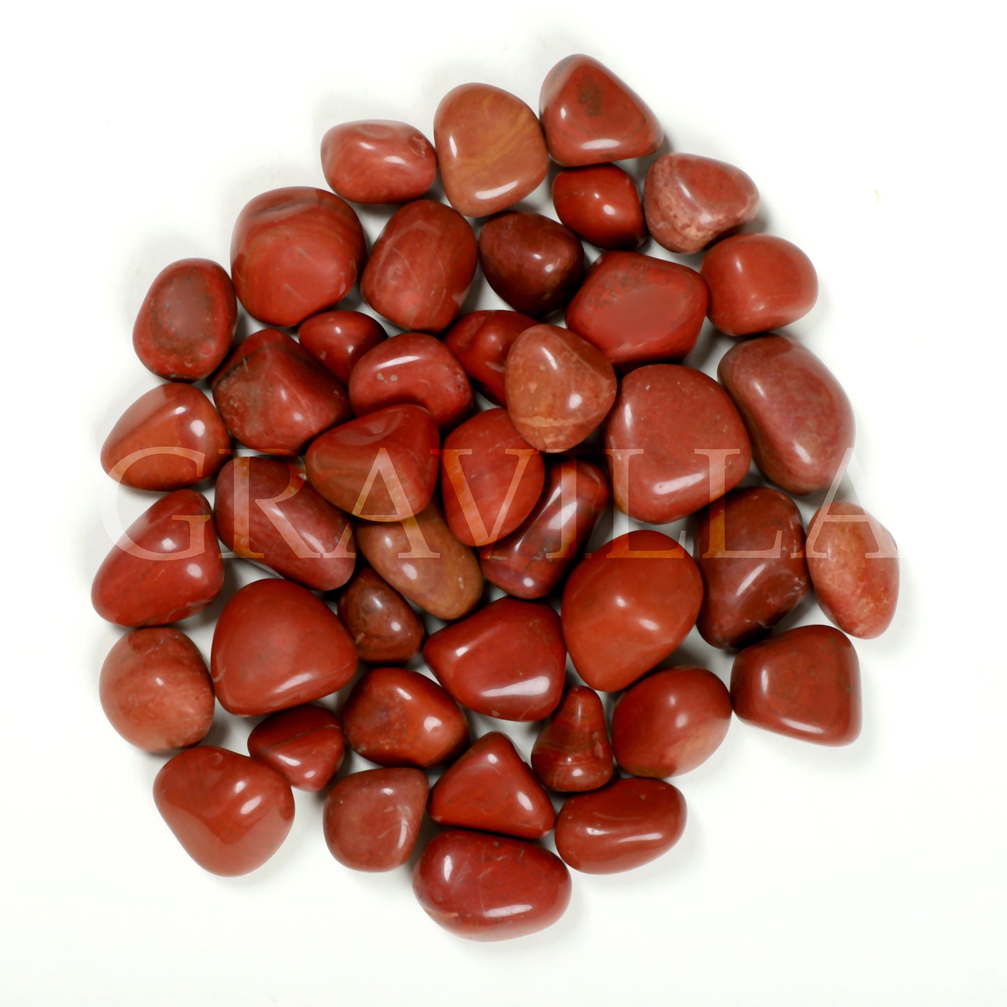 Premium Red Jasper Polished Pebbles 20-40mm