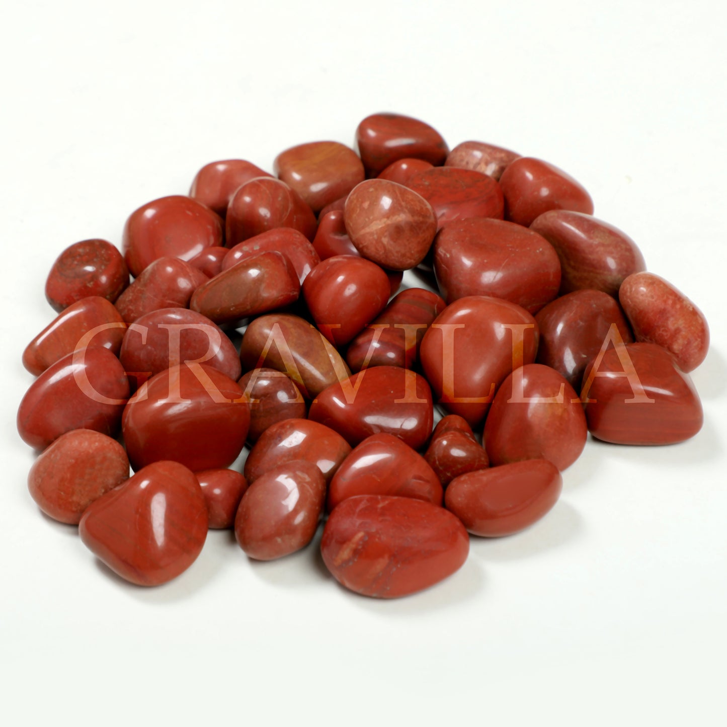 Premium Red Jasper Polished Pebbles 20-40mm