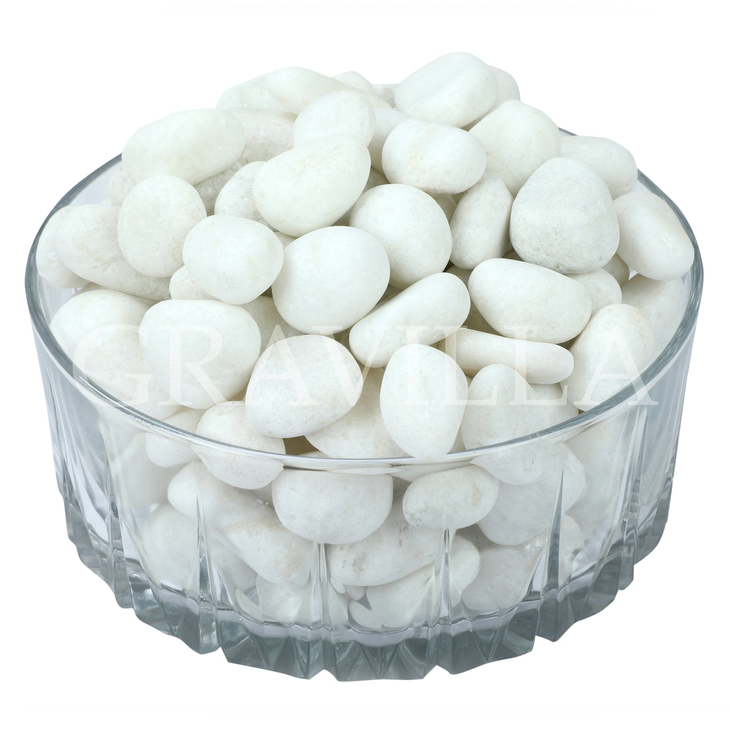 Premium Snow White Quartz Tumbled Pebbles 10-25mm