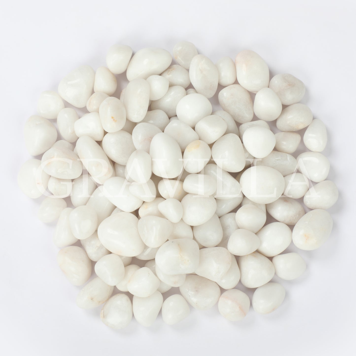 Premium White Agates, Semi Precious Stone Pebbles 20-40mm