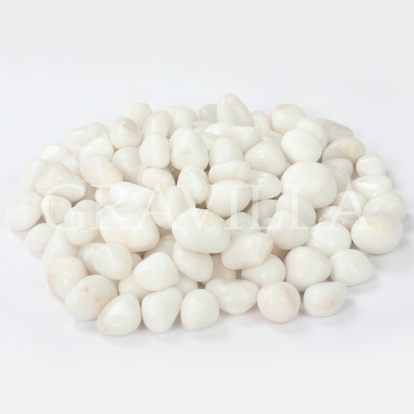 Premium White Agates, Semi Precious Stone Pebbles 20-40mm