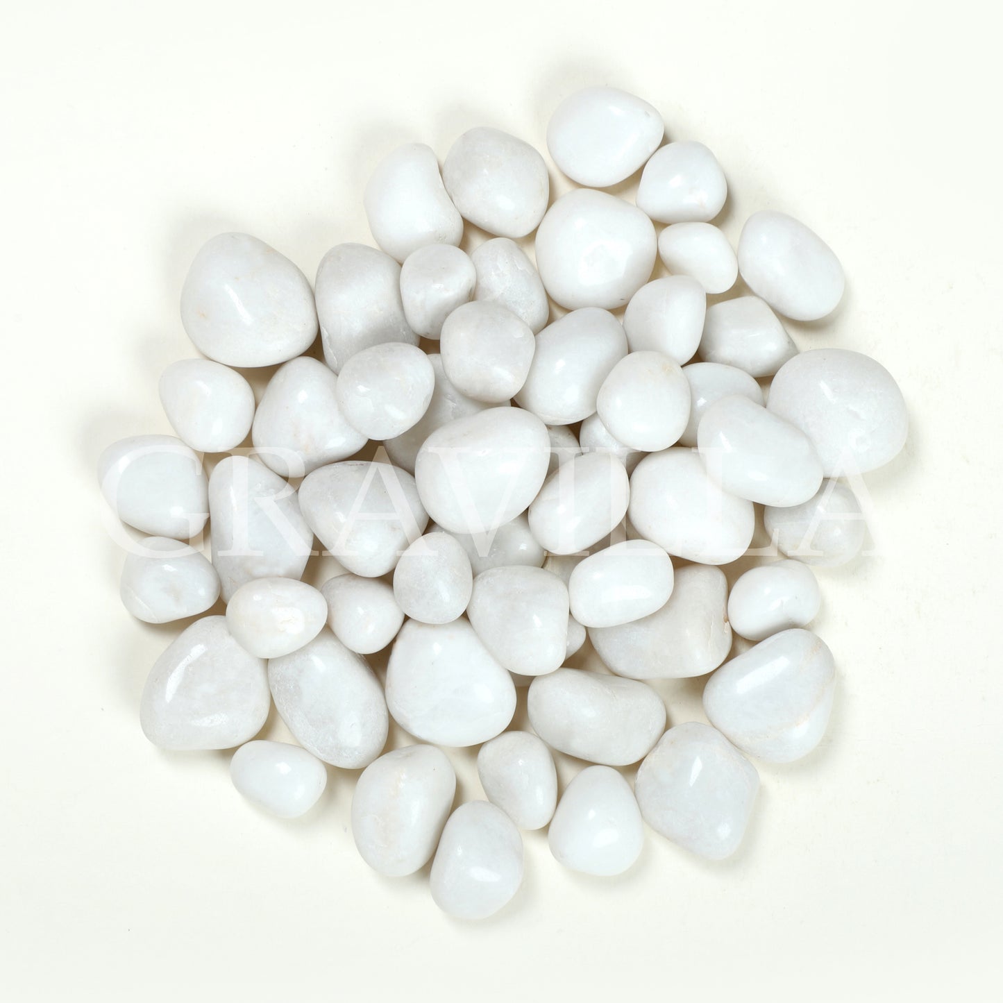 Standard White Agates, Semi Precious Stone Pebbles 20-40mm