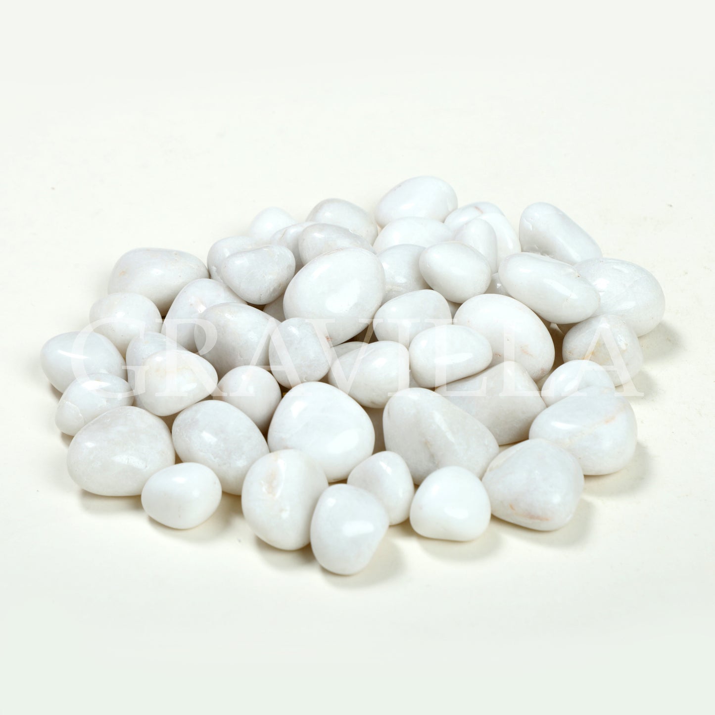 Standard White Agates, Semi Precious Stone Pebbles 20-40mm