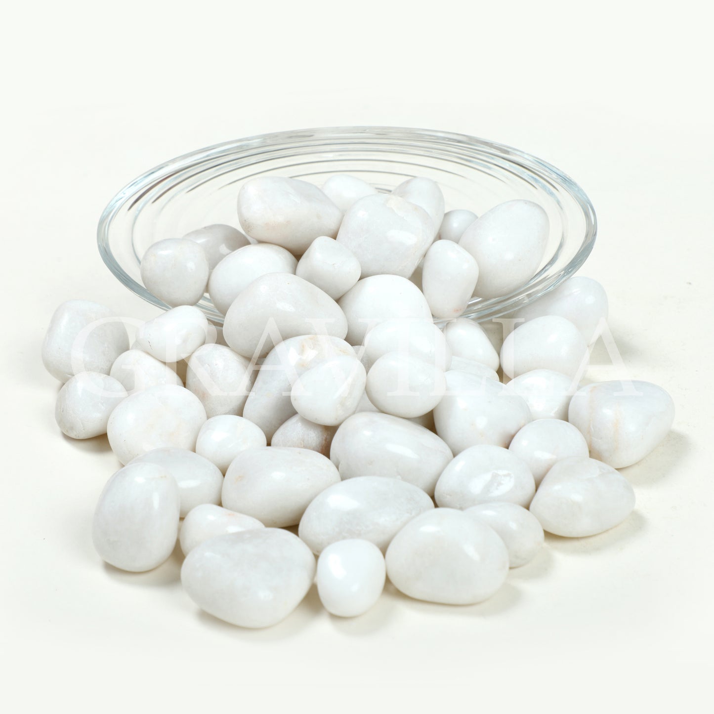 Standard White Agates, Semi Precious Stone Pebbles 20-40mm