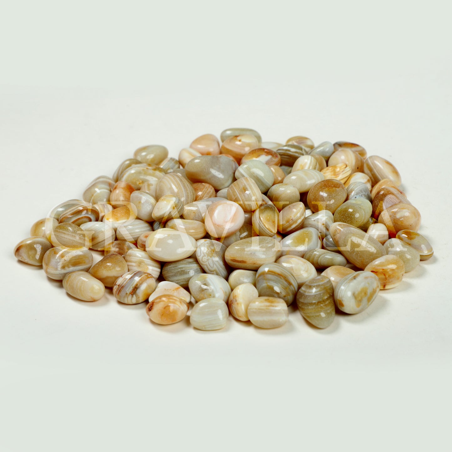 Yellow Banded Polished Agates 20-40mm